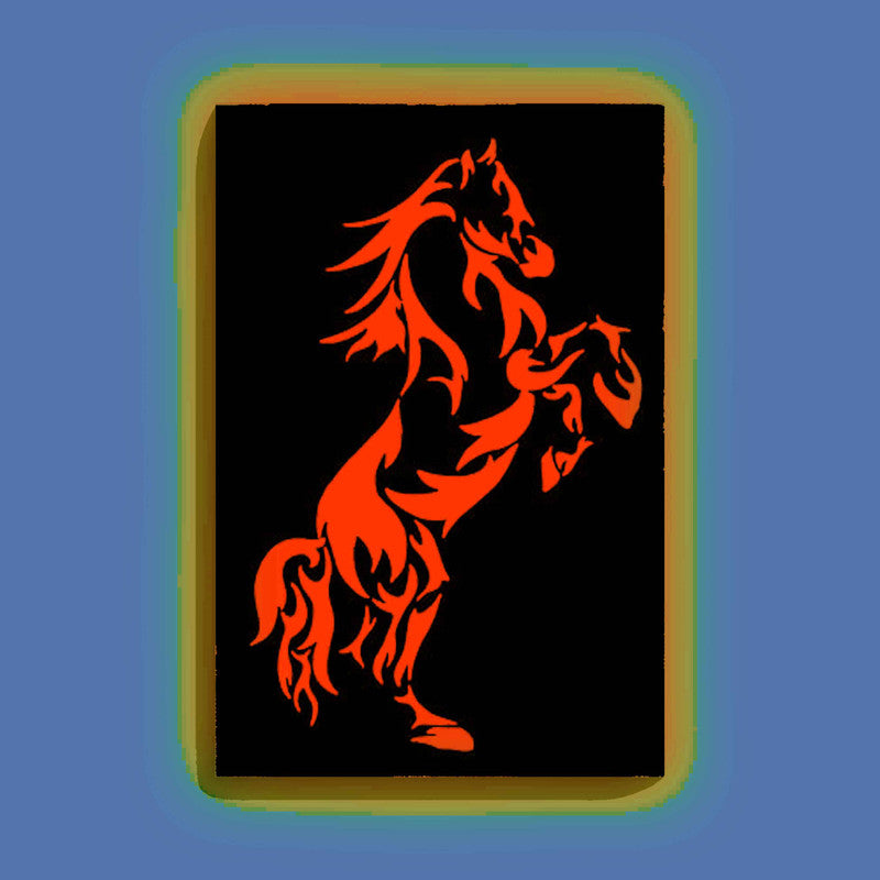 Rearing Horse Canvas DIY Painting – Glow in the Dark Kit for Adults & Kids | Eazy Arts DIY Art Set with Brushes - GID-ANM-007