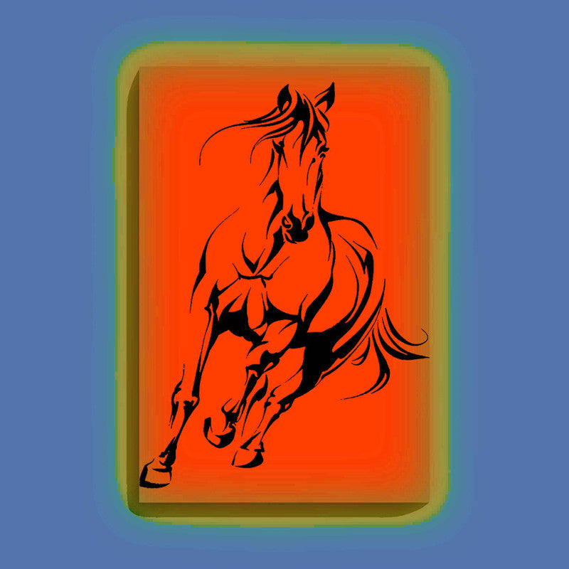 Running Horse Canvas DIY Painting – Glow in the Dark Kit for Adults & Kids | Eazy Arts DIY Art Set with Brushes - GID-ANM-008