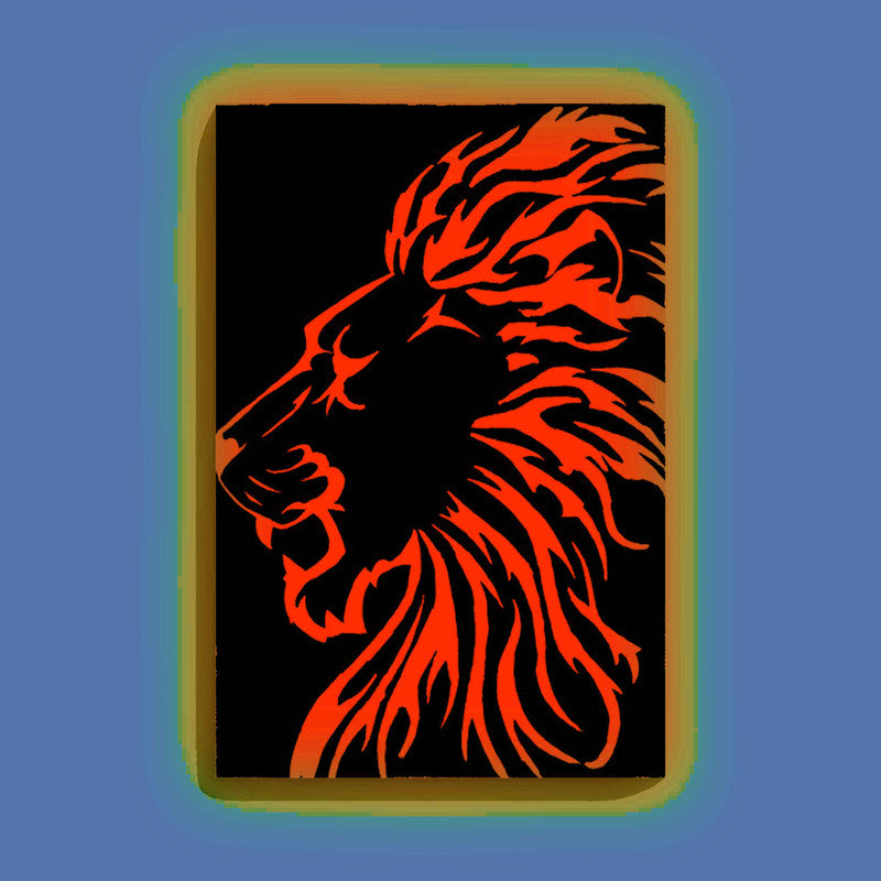 Lion Canvas DIY Painting – Glow in the Dark Kit for Adults & Kids | Eazy Arts DIY Art Set with Brushes - GID-ANM-009