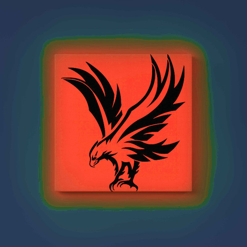 Flying Eagle Canvas DIY Painting – Glow in the Dark Kit for Adults & Kids | Eazy Arts DIY Art Set with Brushes - GID-ANM-014