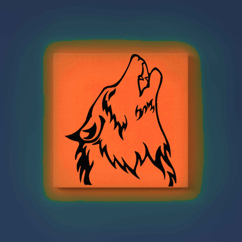 Howling Wolf Head Canvas DIY Painting – Glow in the Dark Kit for Adults & Kids | Eazy Arts DIY Art Set with Brushes - GID-ANM-020