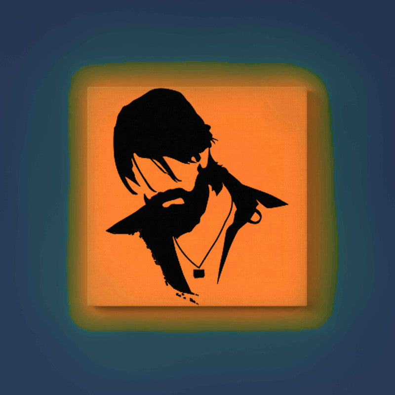 KGF Yash Glow in the Dark Painting Kit – DIY Canvas Art for Rocky Bhai Fans | Eazy Arts Paint Set with Brushes & Glow Colors - 30 X 30 CM / Orange / Without Frames - GID-FAN-021-15