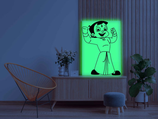 Chhota Bheem Glow in the Dark Painting Kit – DIY Cartoon Art for Kids | Eazy Arts - Image 2 - GID-KID-005