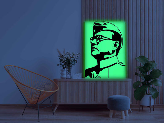 Subhash Chandra Bose Glow in the Dark Painting Kit – DIY Netaji Patriotic Wall Art | Eazy Arts - Image 2 - GID-LGD-005