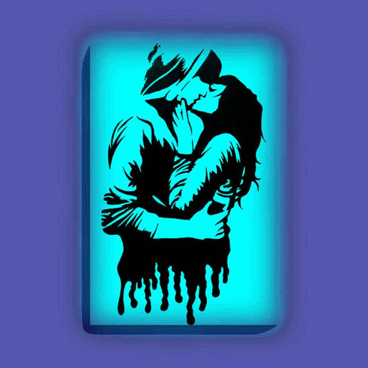 Romantic Couple Glow in the Dark Painting Kit – Passionate DIY Canvas Wall Art | Eazy Arts - Image 2 - GID-OTR-002