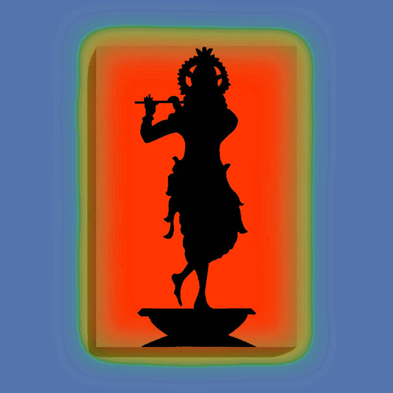 Lord Krishna Playing Flute Painting Kit – Glow in the Dark Devotional Art | Eazy Arts
