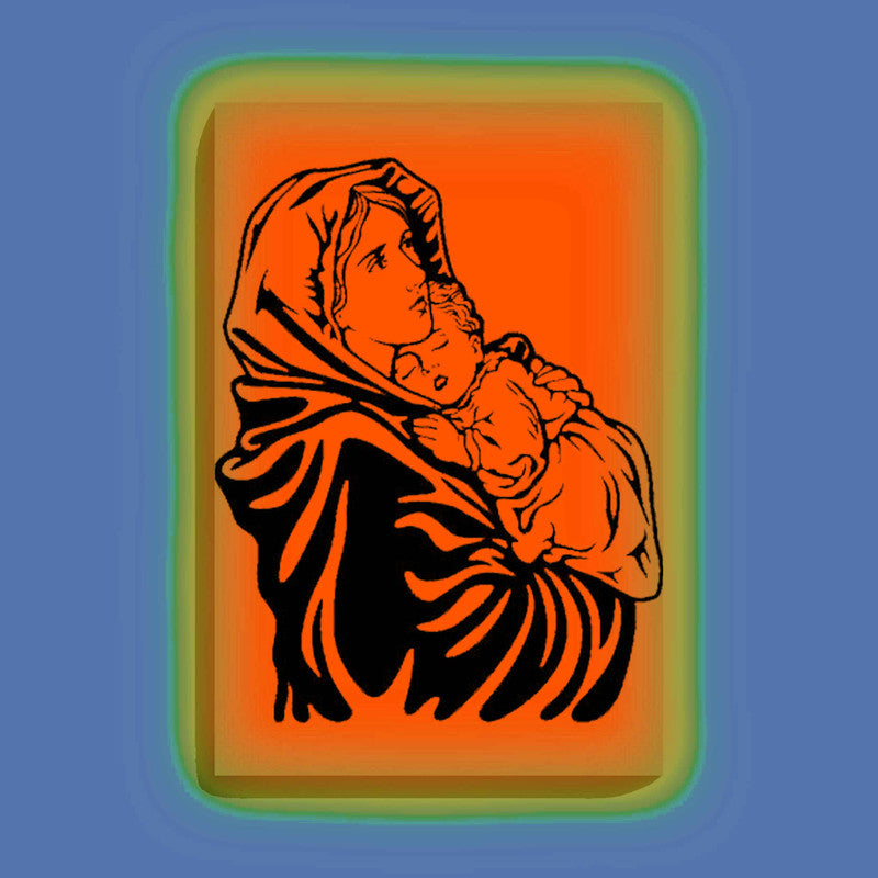 Mother Mary and Baby Jesus Paint Kit – Divine Glow in the Dark Canvas | Eazy Arts