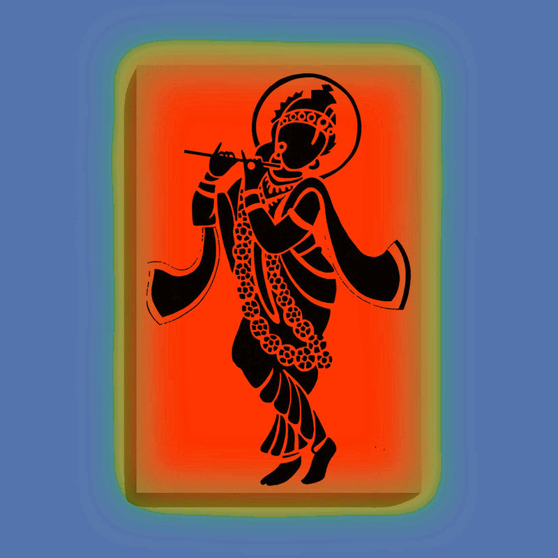 Flute-Playing Krishna Glow In The Dark Kit – Divine Lord Krishna Art | Eazy Arts