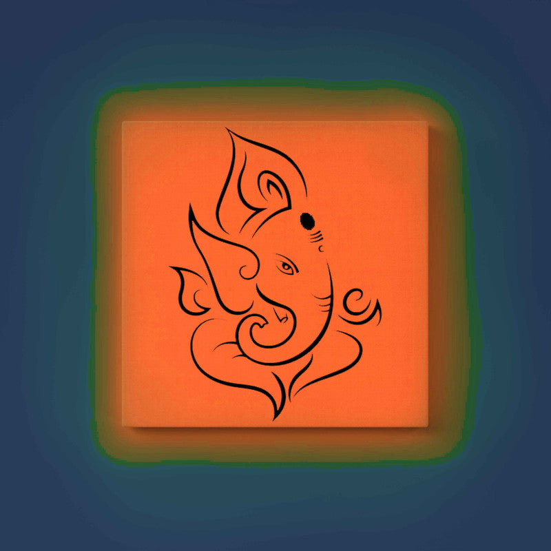 Lord Ganesha Line Art Glow in the Dark Painting Kit – DIY Ganpati Wall Décor | Eazy Arts