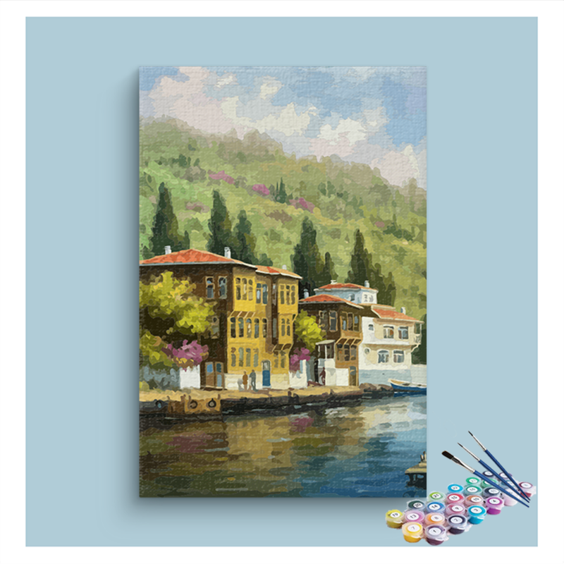 DIY Painting Kit -Riverside Retreat Paint by Numbers Kit