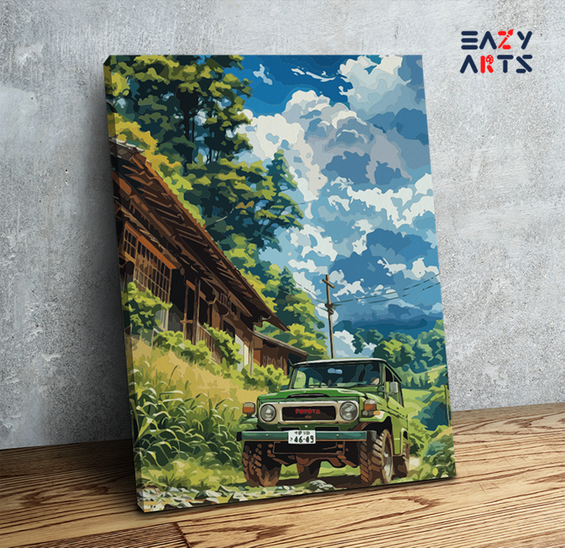 DIY Paint by numbers kit - Rustic Adventure Off-Road Paint by Numbers Kit