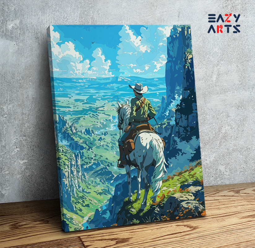 DIY Paint by numbers kit - Rider's View: Mountain Vistas Paint by Numbers Kit