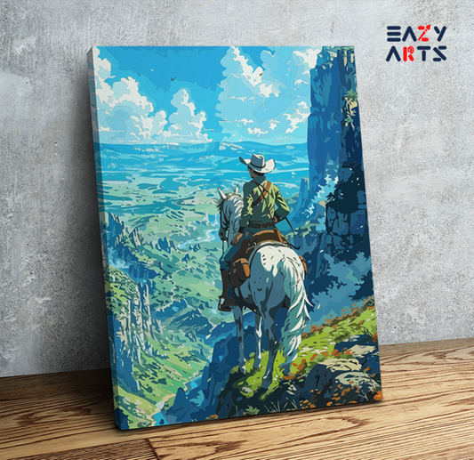 DIY Paint by numbers kit - Rider's View: Mountain Vistas Paint by Numbers Kit