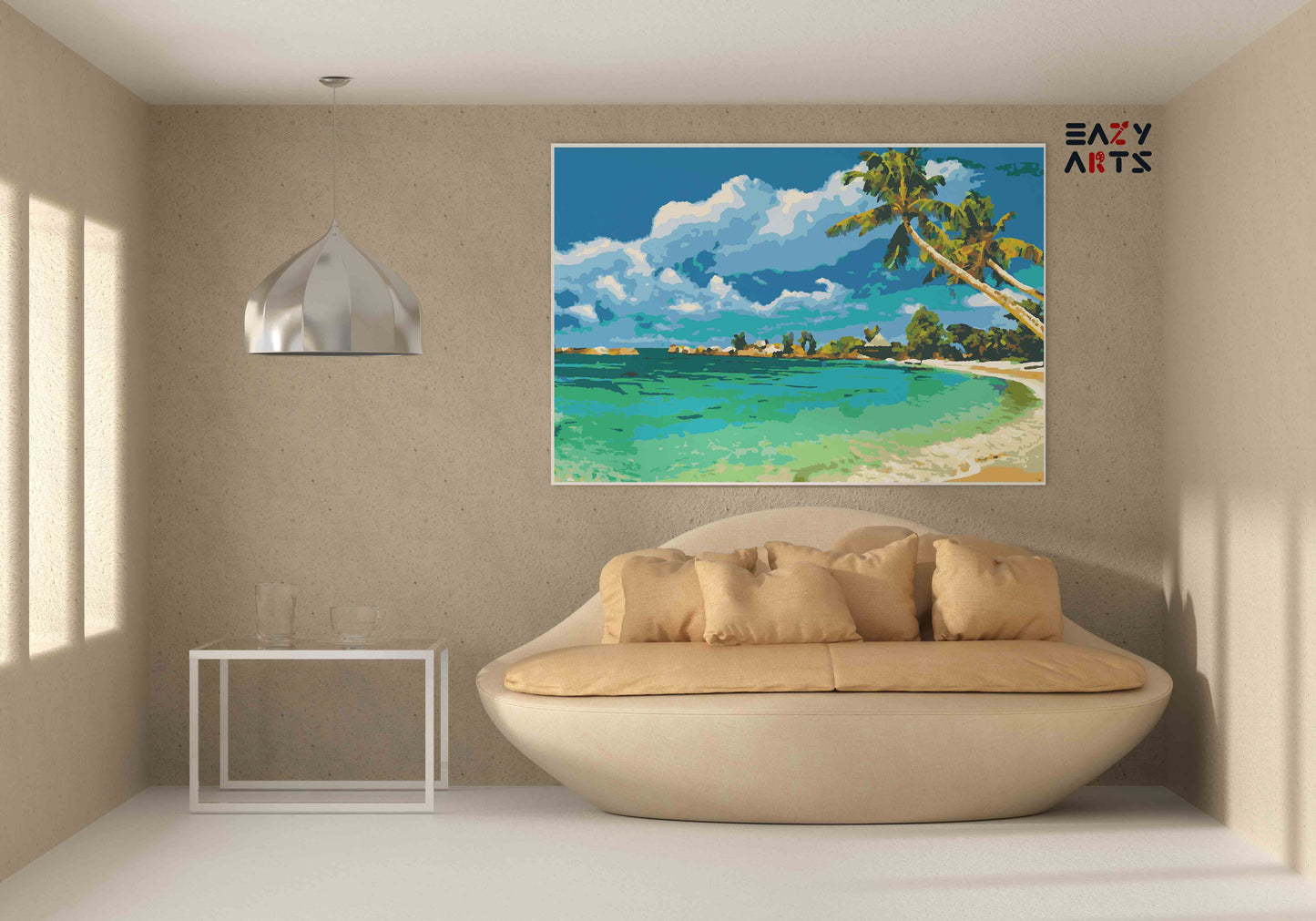 Lakshadweep beach paint by numbers kit