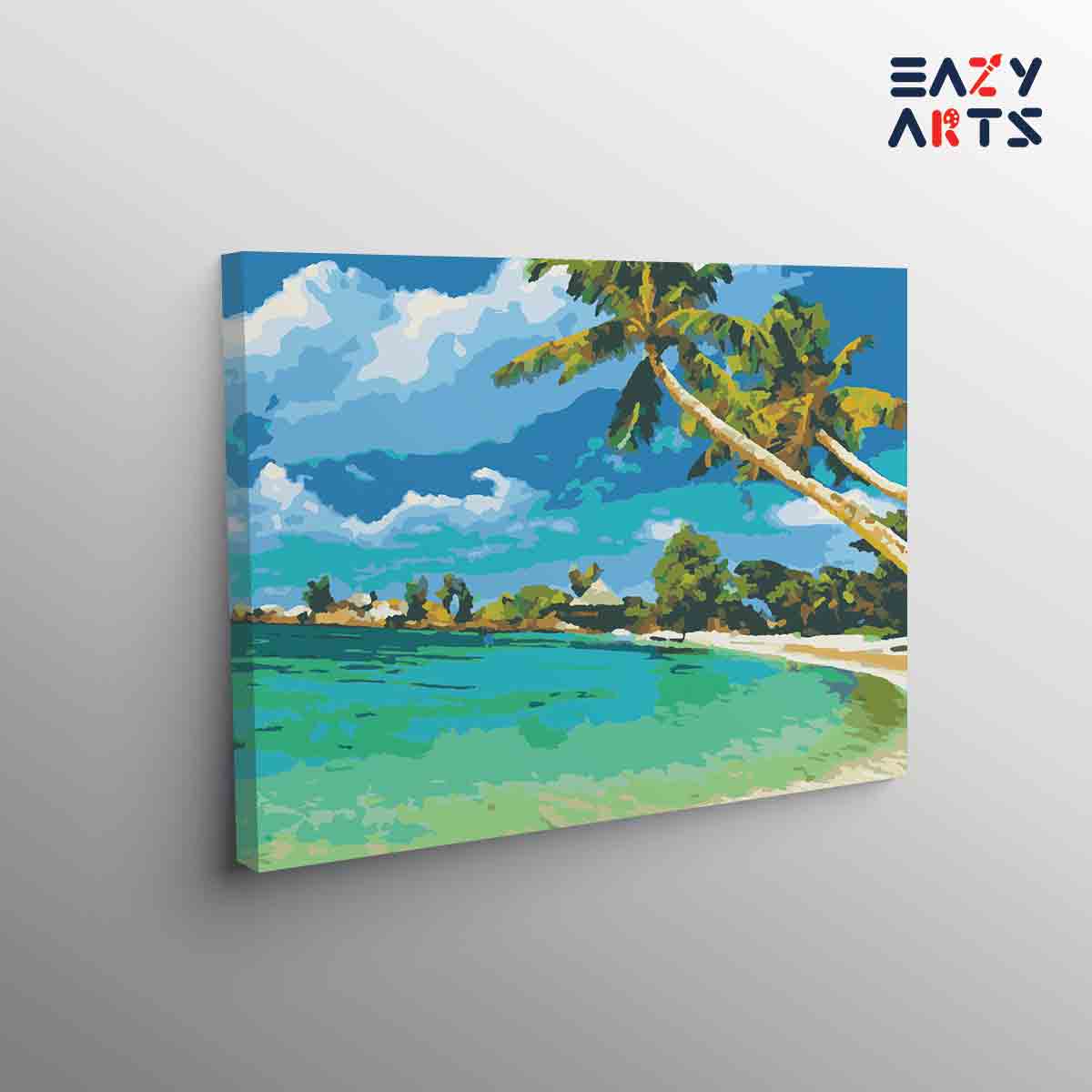 Lakshadweep beach paint by numbers kit