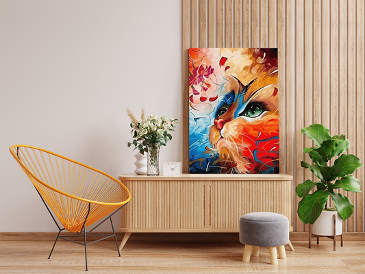 DIY Paint by numbers kit - Vibrant Cat Vision Paint by Numbers Kit