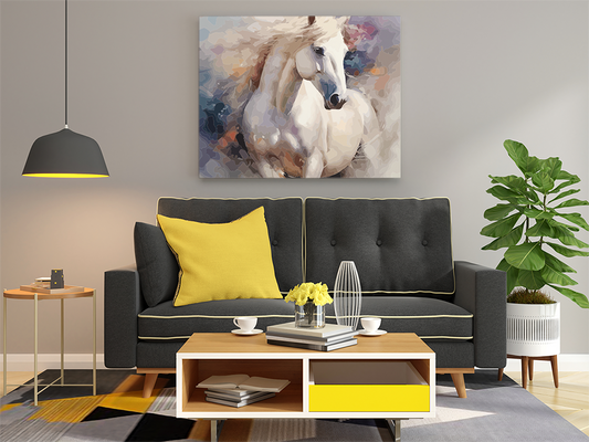 DIY Paint by numbers kit - Majestic White Stallion Paint by Numbers Kit