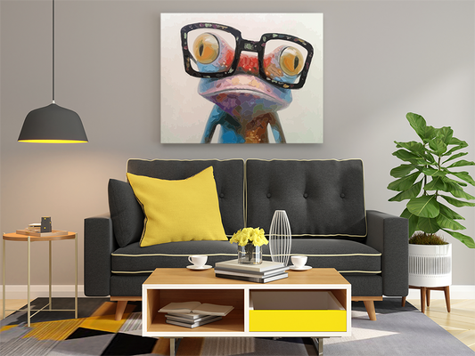 DIY Paint by numbers kit - Quirky Frog with Glasses Paint by Numbers Kit