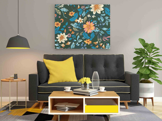 DIY Paint by numbers kit - Midnight Garden Floral Paint by Numbers Kit