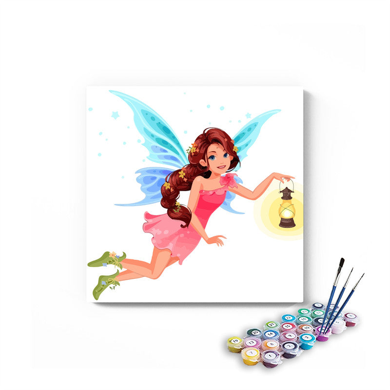 Fairy With Lamp Paint By Numbers kit for kids