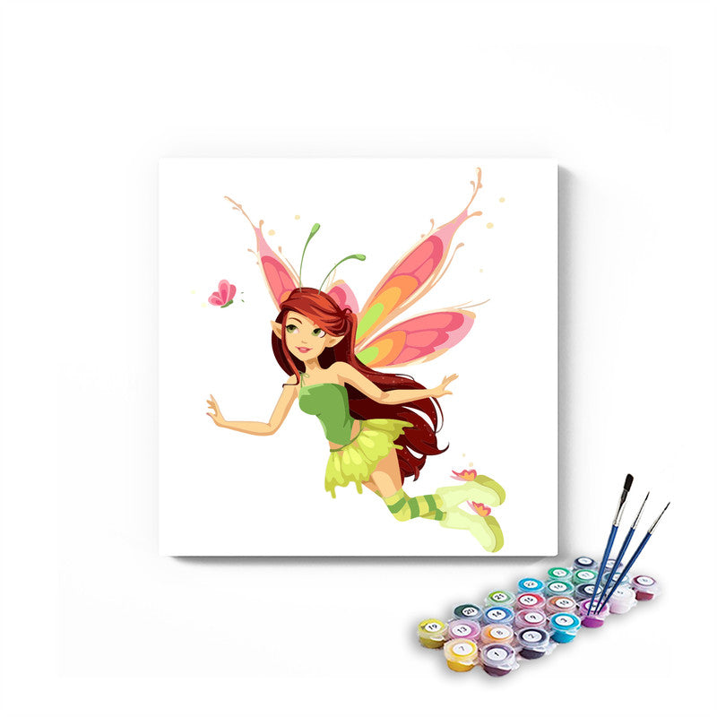 Flying Butterfly Fairy Paint By Numbers kit for kids