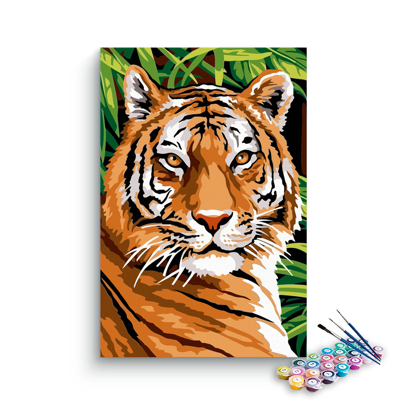 Tiger Face Paint By Numbers kit for kids