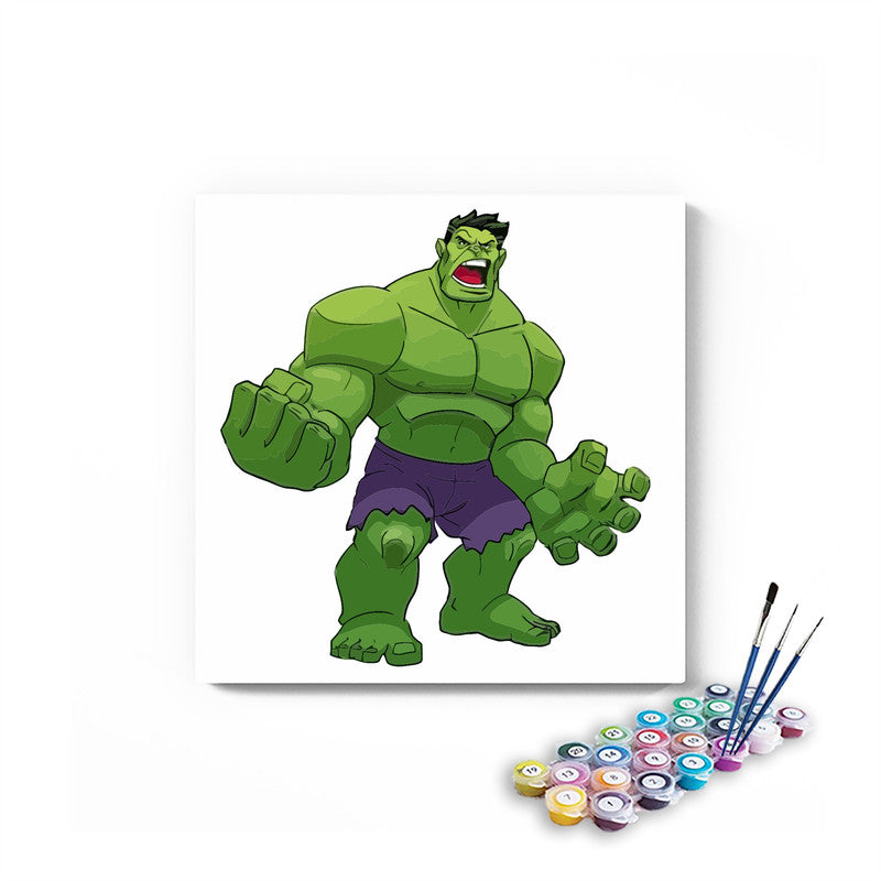 Hulk Screaming Paint By Numbers kit for kids