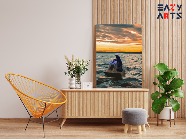 DIY PBN Kit - Shiva and Parvati at Dusk Paint by Numbers Kit