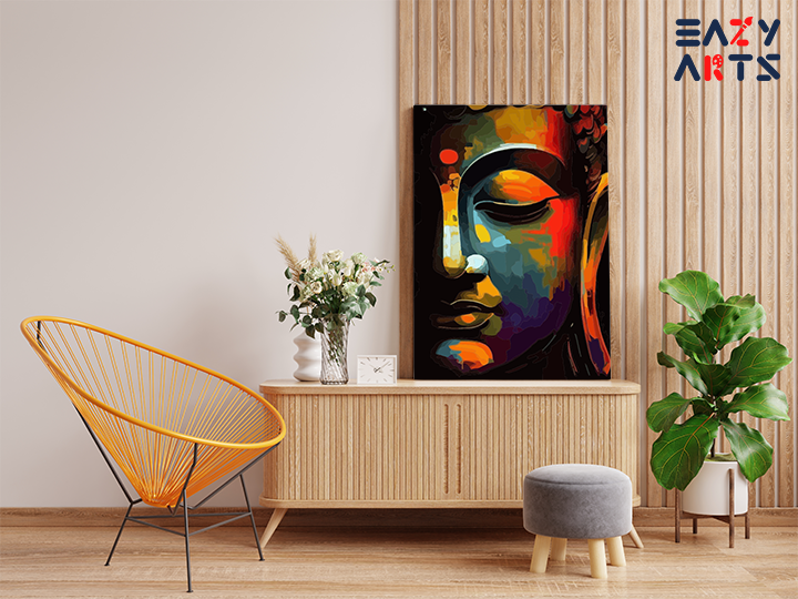 DIY PBN Kit - Luminous Serenity: Buddha Face Paint by Numbers Kit