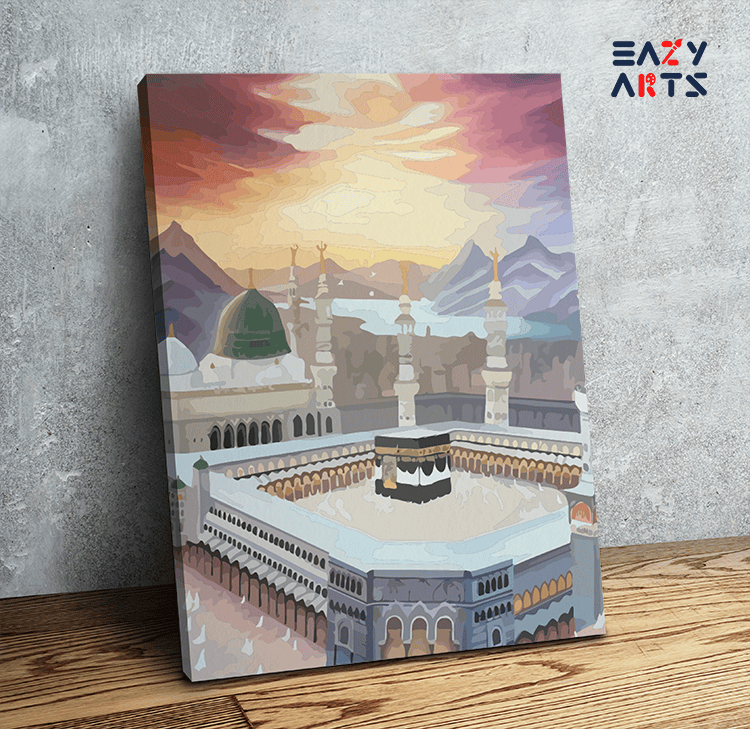 DIY Paint by numbers kit - Sacred Journey: The Kaaba at Mecca - Paint by Numbers Kit