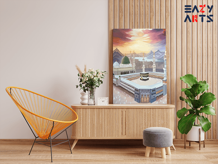 DIY PBN Kit - Sacred Journey: The Kaaba at Mecca - Paint by Numbers Kit