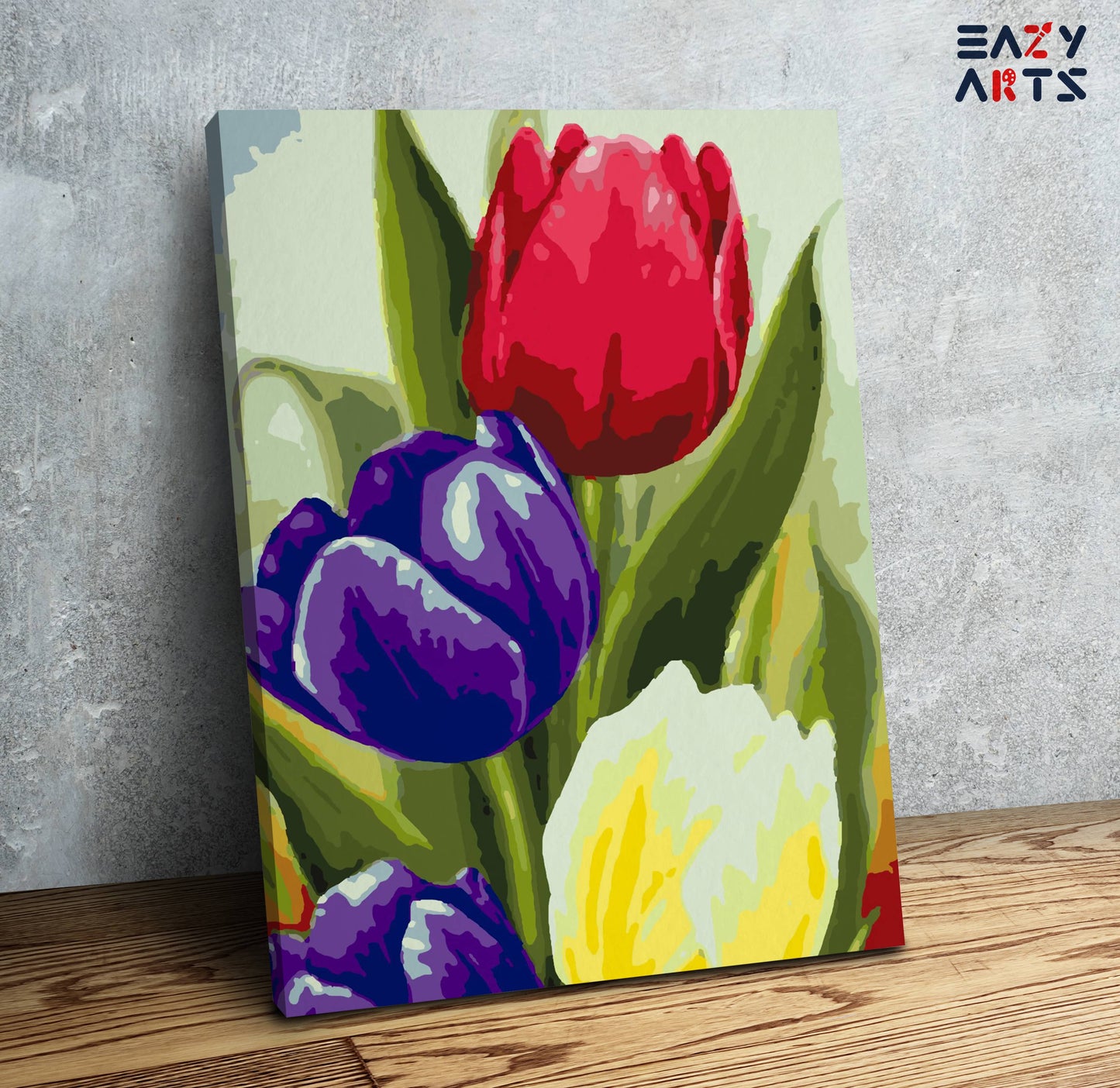 Colorful Tulips Flowers PBN kit