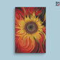 Red and Yellow Sunflower paint by numbers