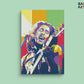 Bob Marley Singing with Guitar Abstract paint by numbers