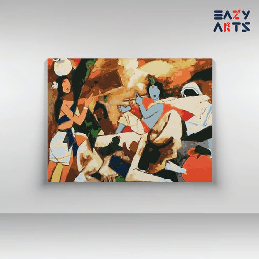 Krishna by MF Husain PBN kit