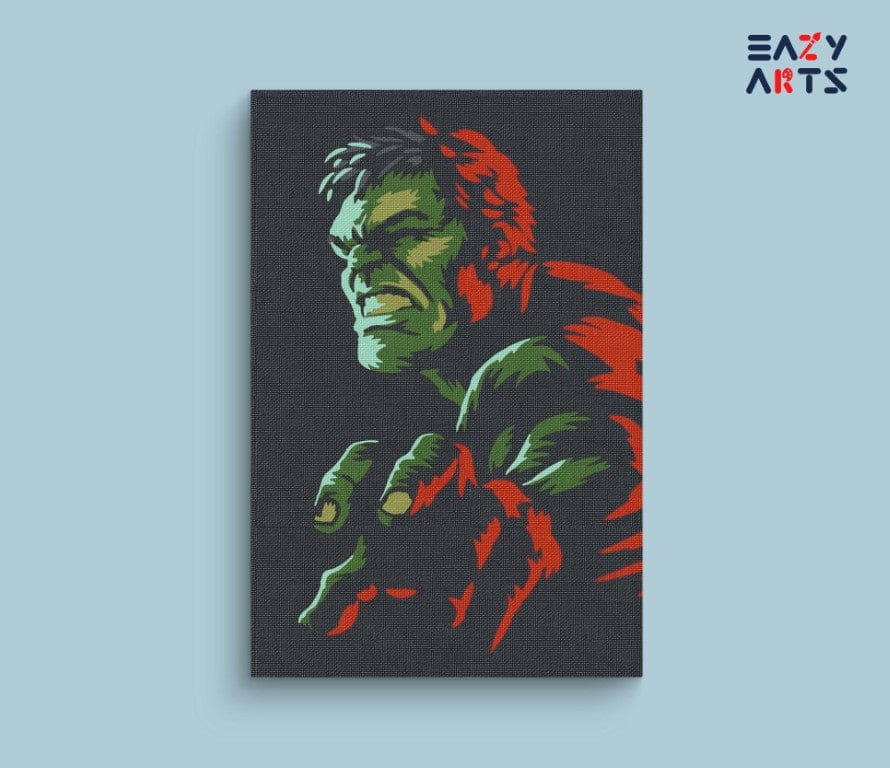 Hulk Abstract Paint By Numbers kit for kids