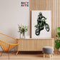 Green Bike With Rider paint by numbers kit