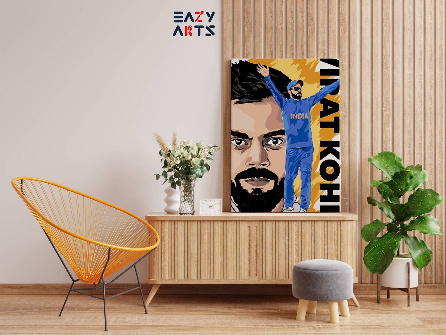 Virat Kohli Poster paint by numbers kit