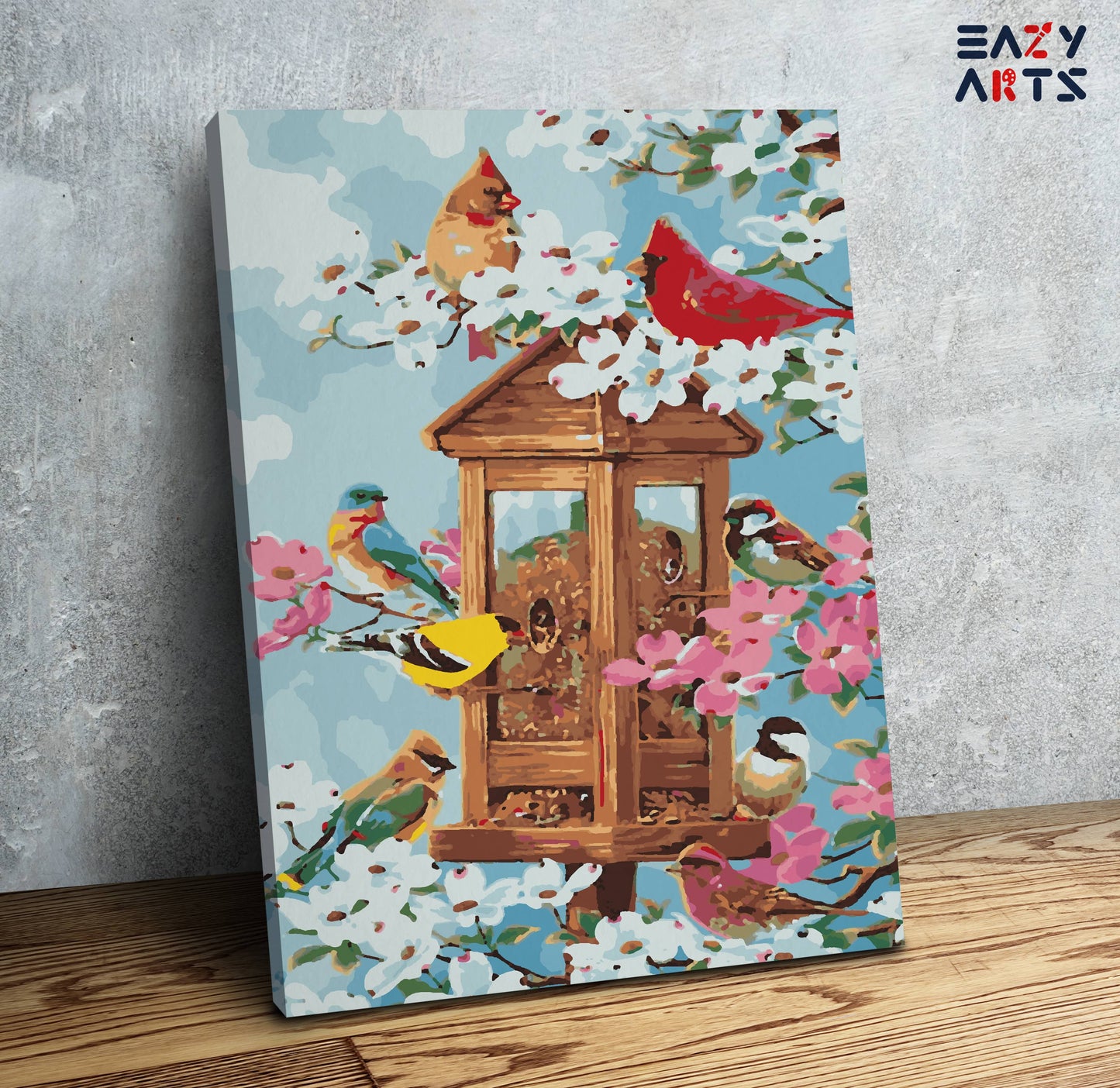 Birds In a Bird House PBN kit