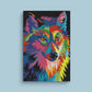 Wolf face abstract paint by numbers