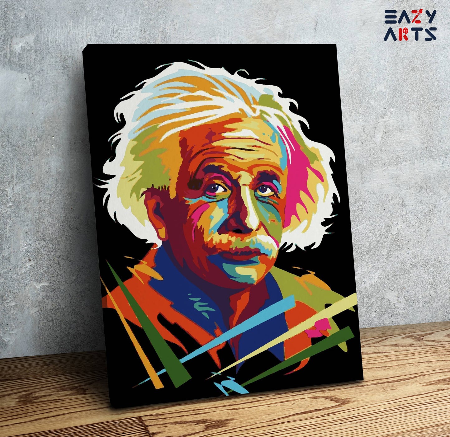 Albert Einstein Colorful PBN kit