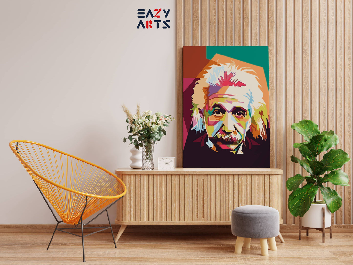 Albert Einstein Abstract PBN kit