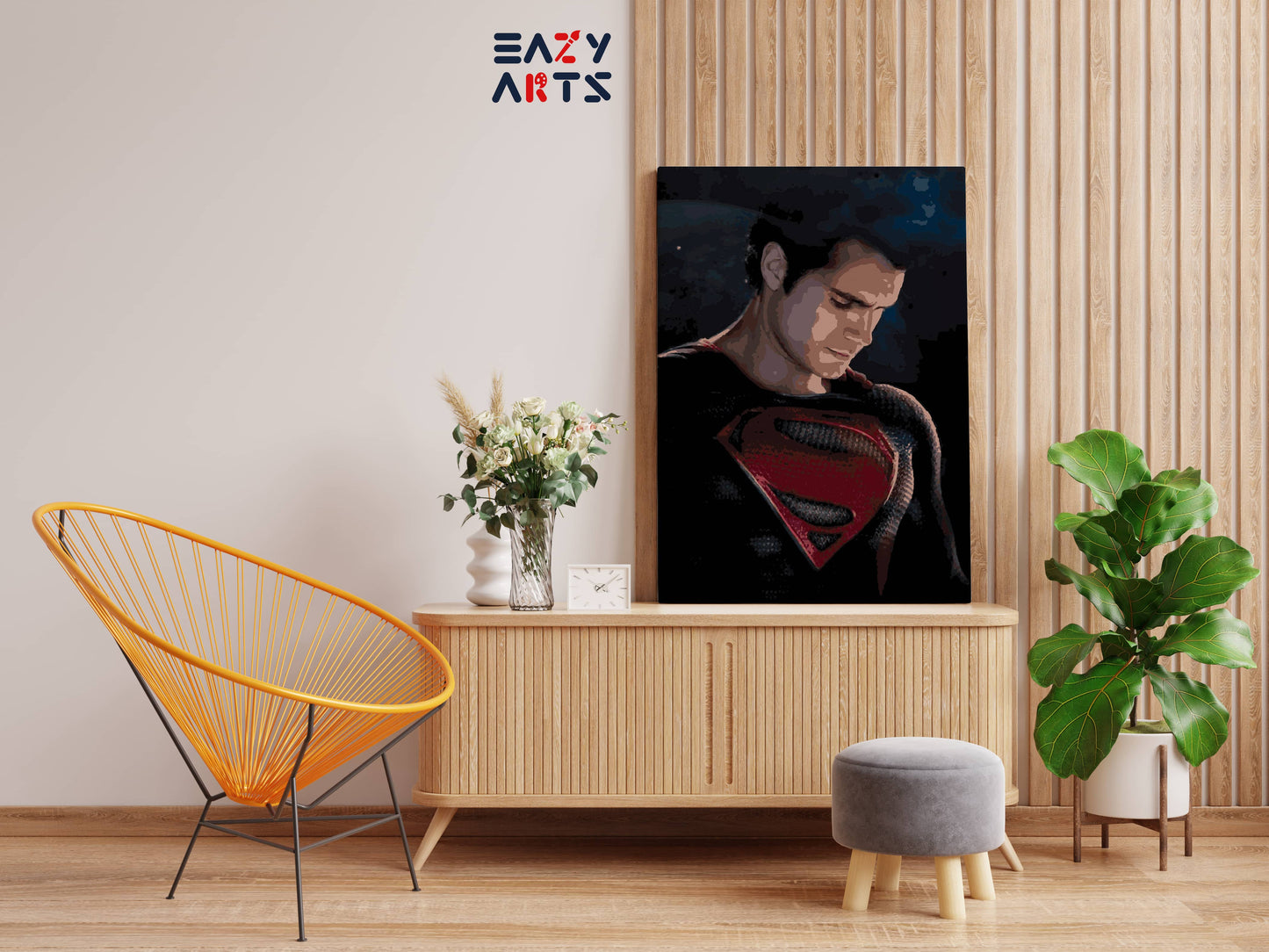 Superman paint by numbers kit