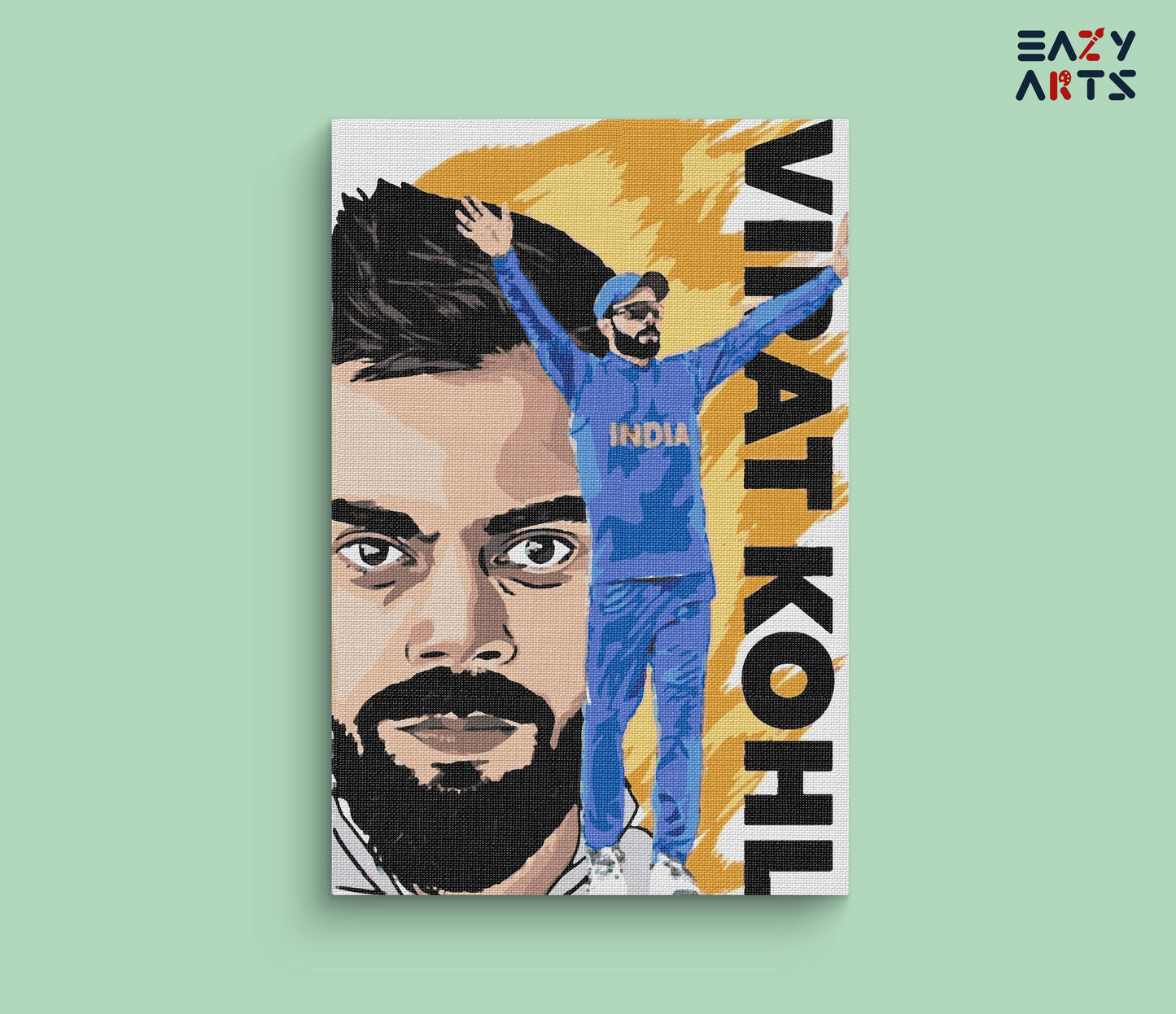 Virat Kohli Poster paint by numbers