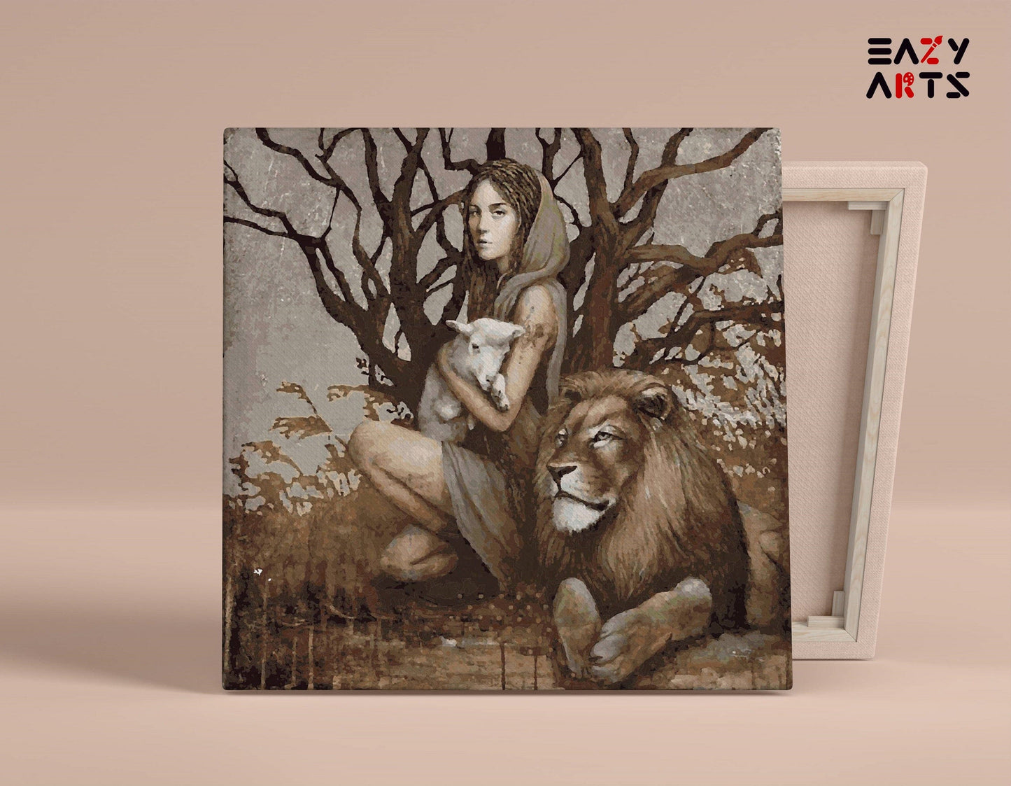 Sophie Wilkins Lion and Sheep PBN kit