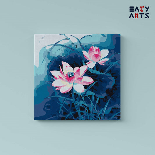 Pink Lotus Flower paint by numbers