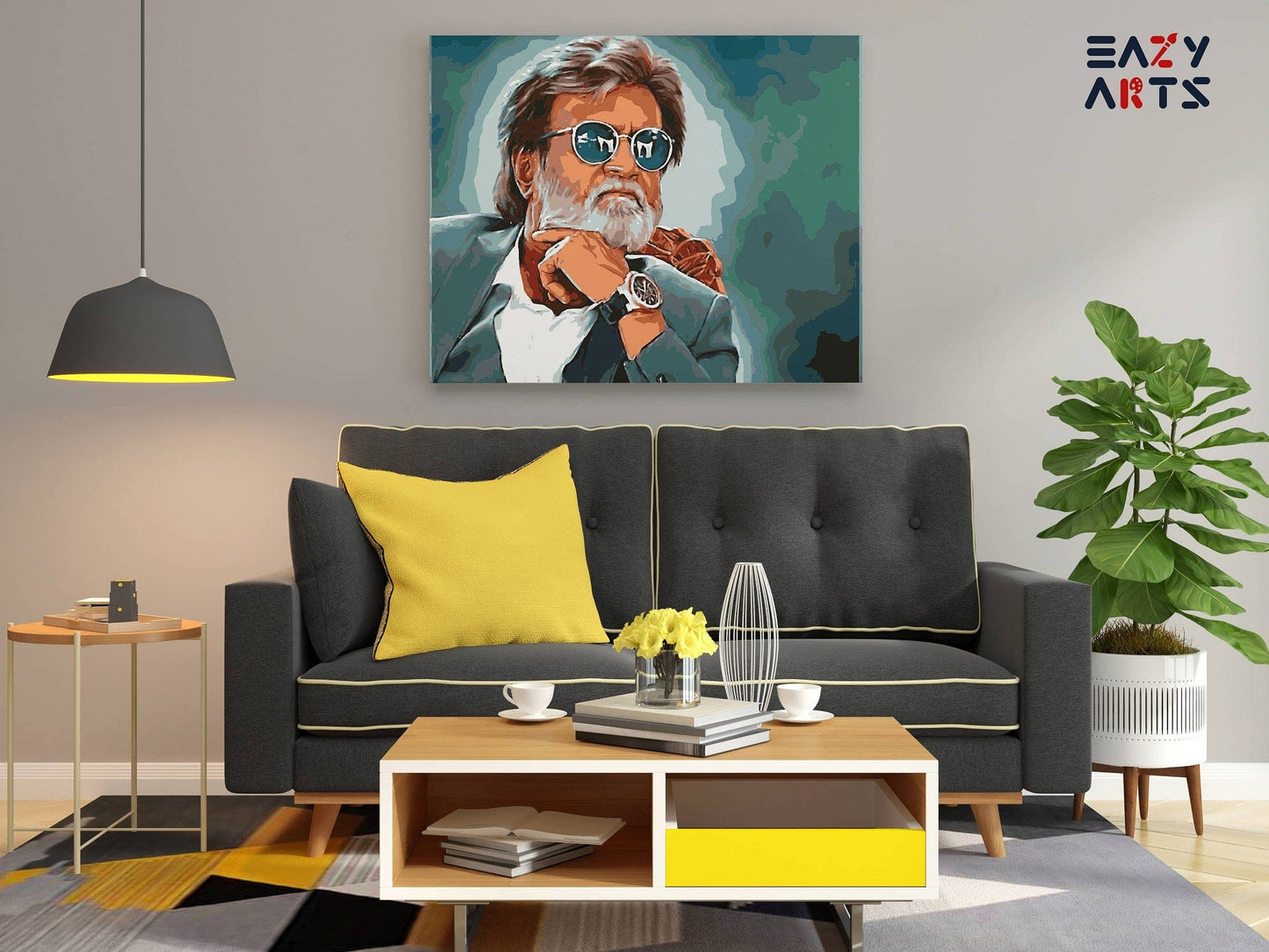 Super Star Rajnikant Stylish paint by numbers kit