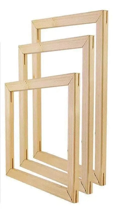 DIY Wooden Frame Kit for Canvas – Includes Frame, Push Pins, and Hanging Tape image 4