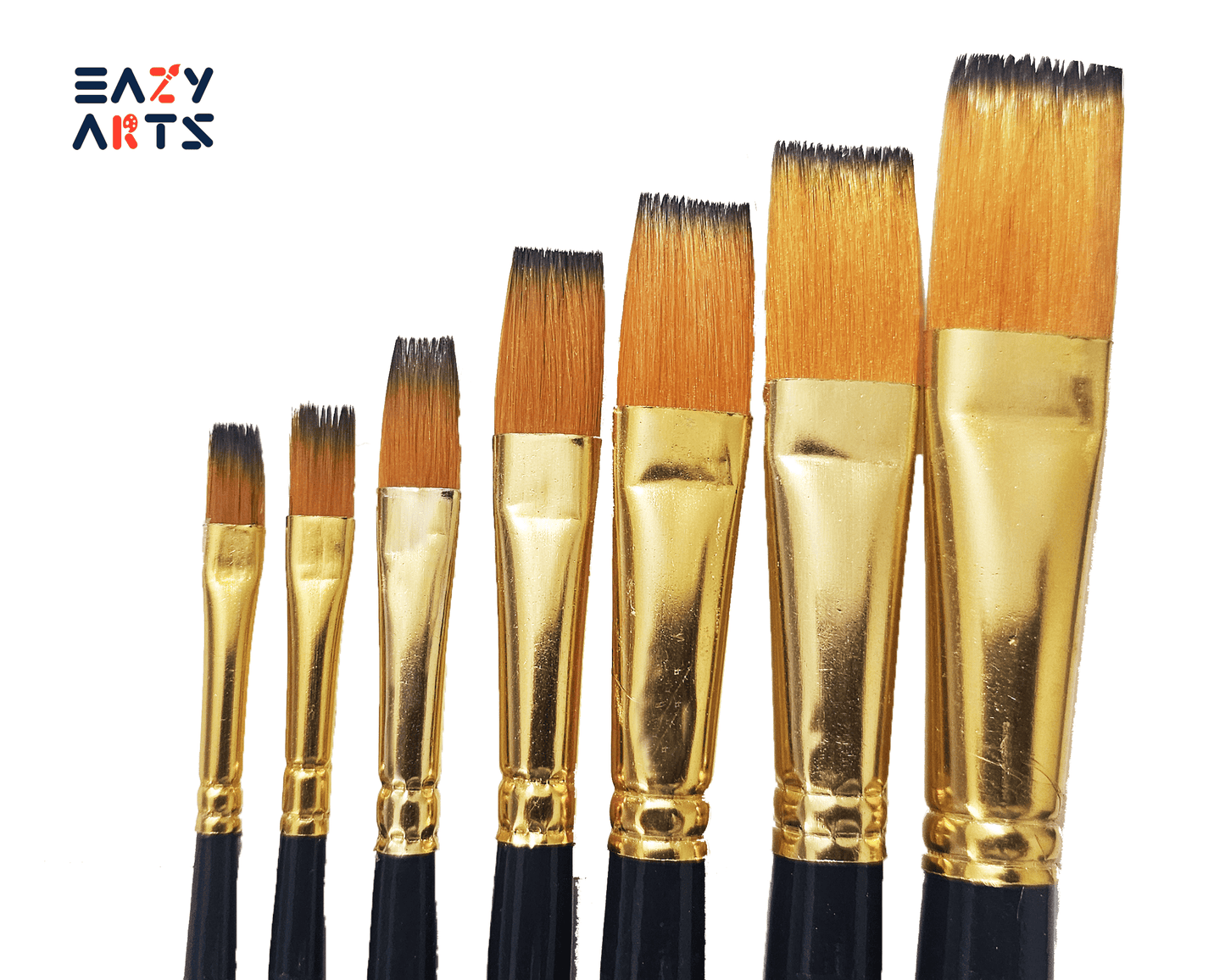 Eazy Arts Premium Flat Paint Brushes Set image 0