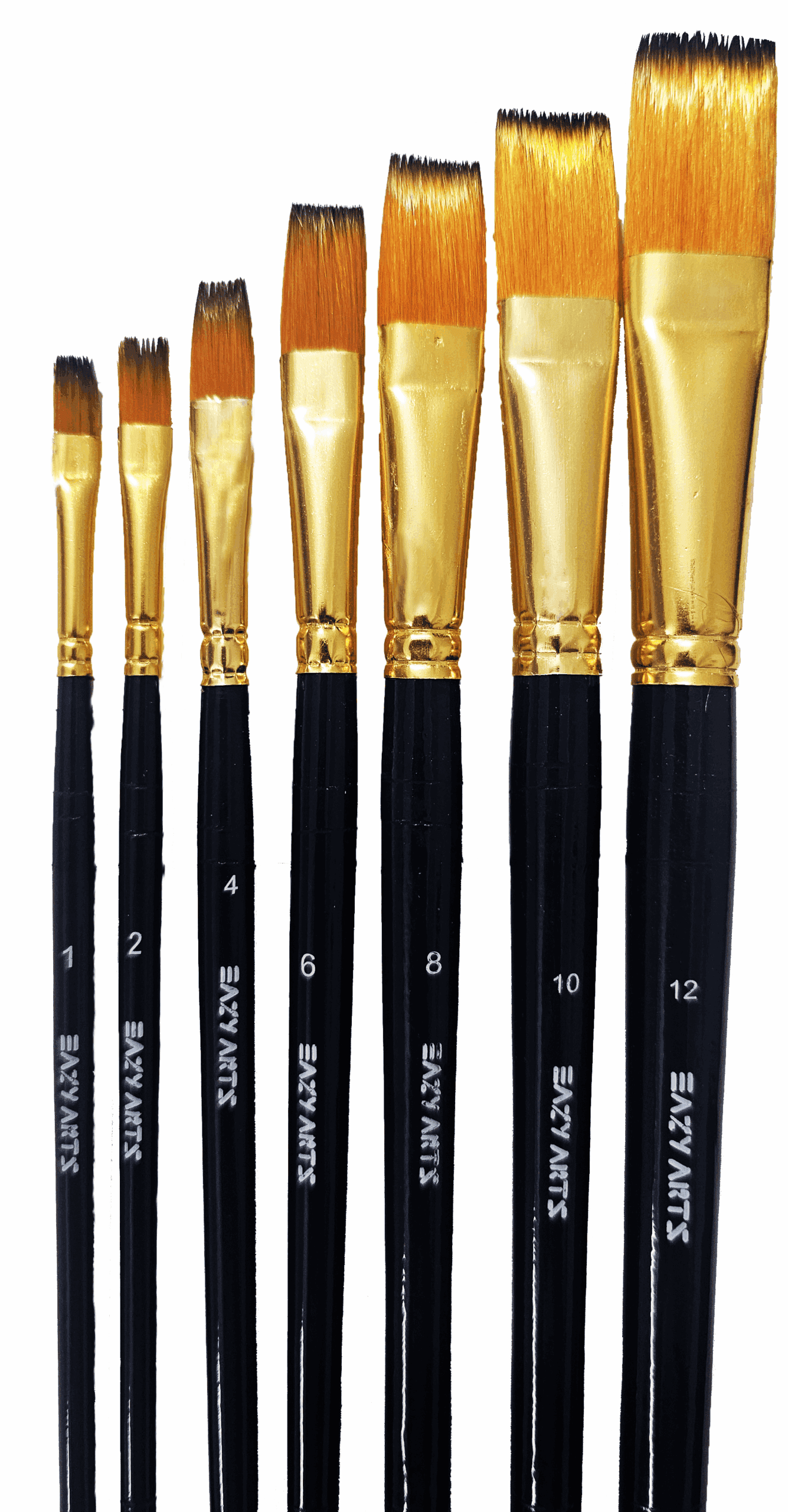 Eazy Arts Premium Flat Paint Brushes Set image 1